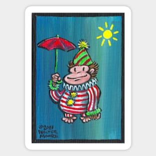 Umbrella Clown Ape 011 Sticker